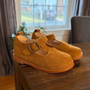 Brown Suede Mary Jane Shoes
